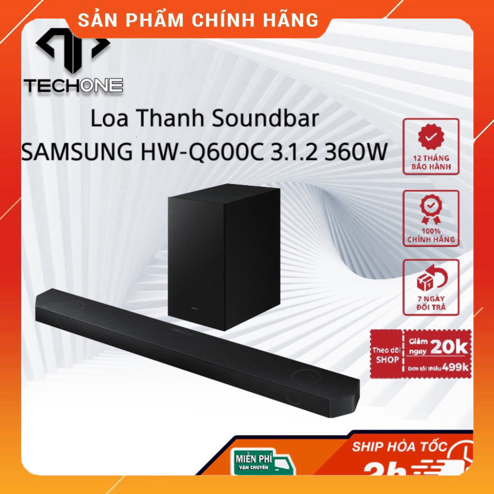 Sale Loa thanh Samsung HW-Q600C/XV 360W 3.1.2 Chịu Nhiệt Cao Cấp Dàn âm thanh toàn màn hình Samsung 
