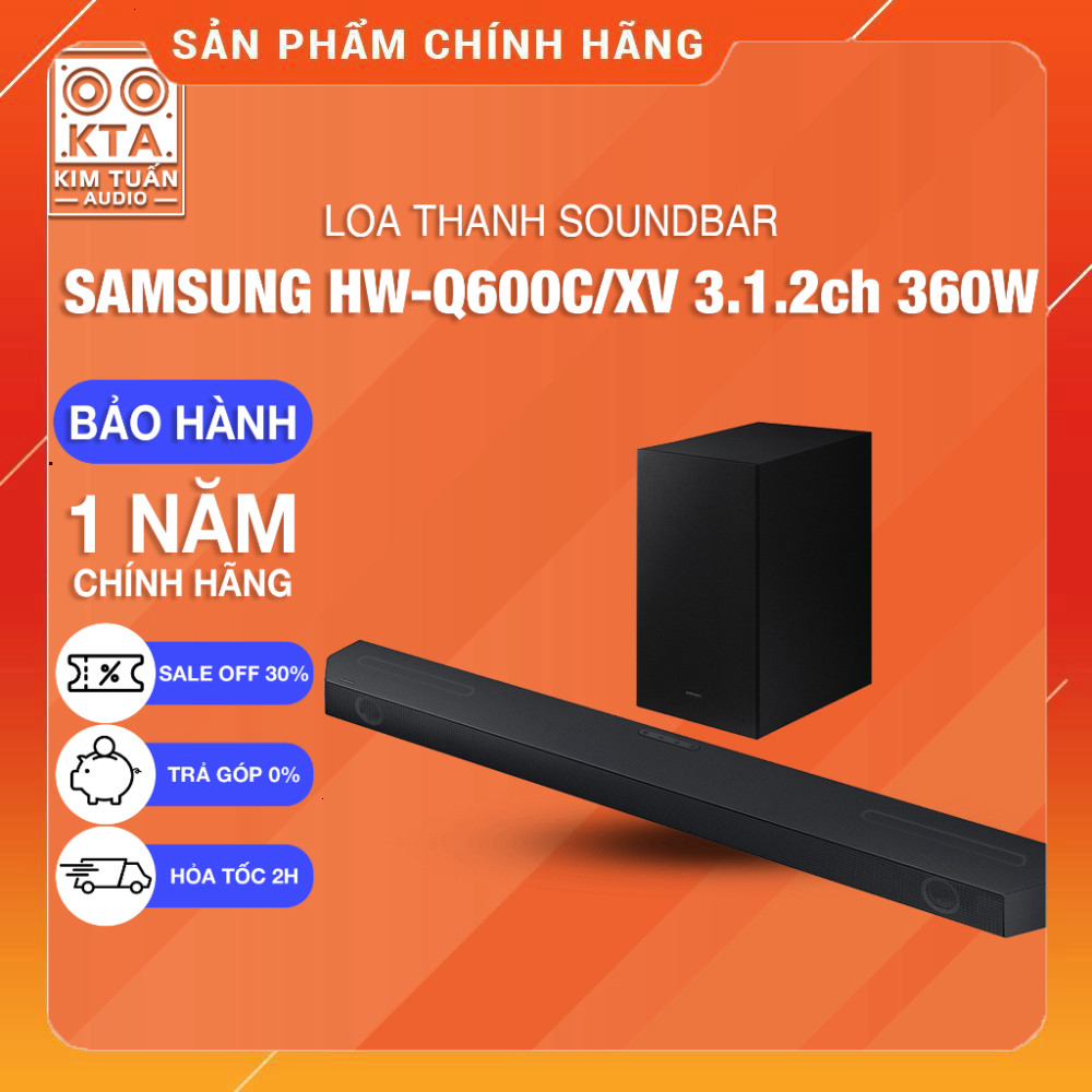 Sale Bộ Loa Samsung HW-Q600C/XV 360W 3.1.2 Loại Mới 2025 - Chính Hãng - Được Bảo Hành 12 Tháng Lưu ý