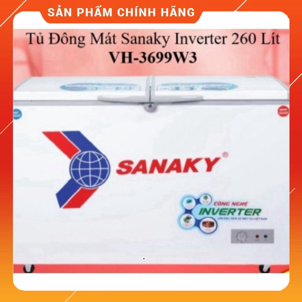 Sale Tủ Đông Mát Sanaky VH-3699W3 260L Inverter 2 Ngăn Tích Hợp Giúp Giữ Mát Cung Cấp Cho Gia Đình M