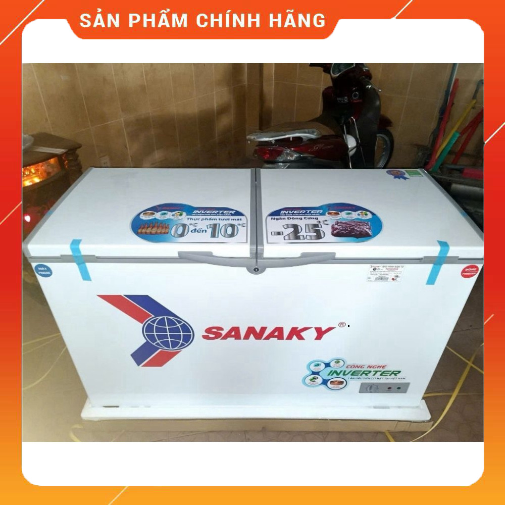 Sale Tủ Đông Mát Sanaky Inverter 400L VH-4099W3 Bảo Quản Mực Lạnh Cao Cấp Miễn phí lắp đặt.