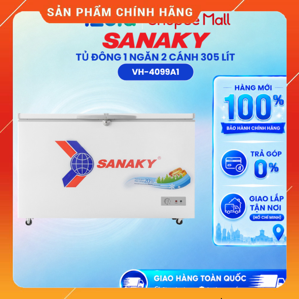 Sale Tủ Đông Sanaky 305 Lít VH-4099A1 Hàng Chất Lượng Cao Preserved numeric specs: - 305 lít - VH-40