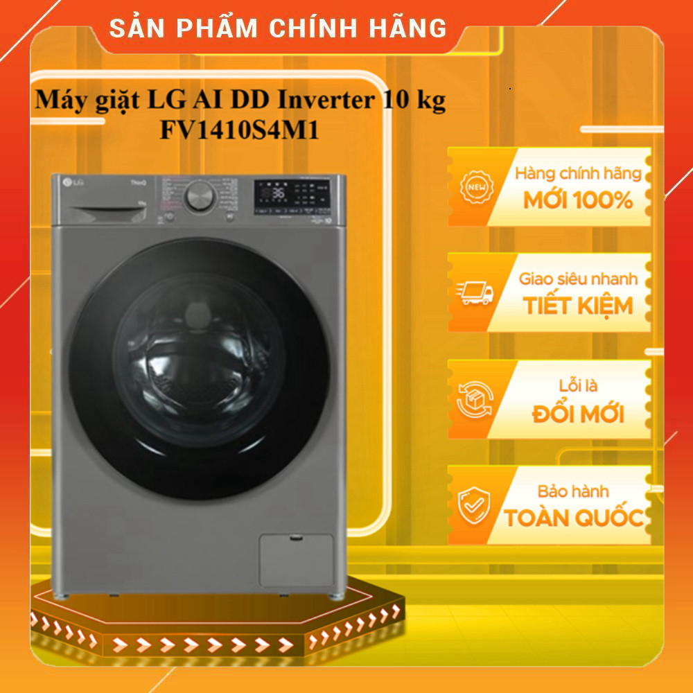Sale Máy Giặt LG Inverter 10kg FV1410S4M1 10kg Khối Lượng Lớn ## Miễn phí lắp đặt.