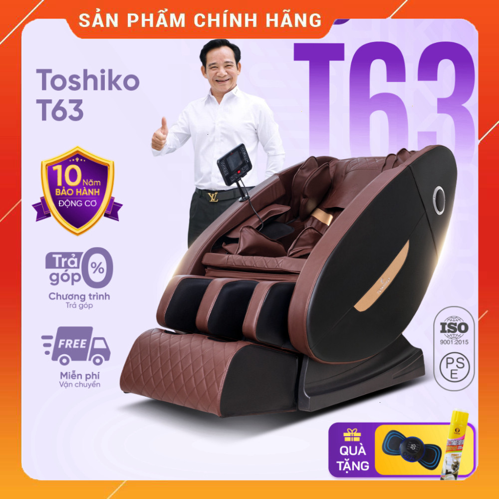 Sale Ghế Massage Toshiko T63 Hỗ Trợ Thư Giãn 3D Tại Nhà Với Chế Độ Bảo Hành Dài Miễn phí lắp đặt.