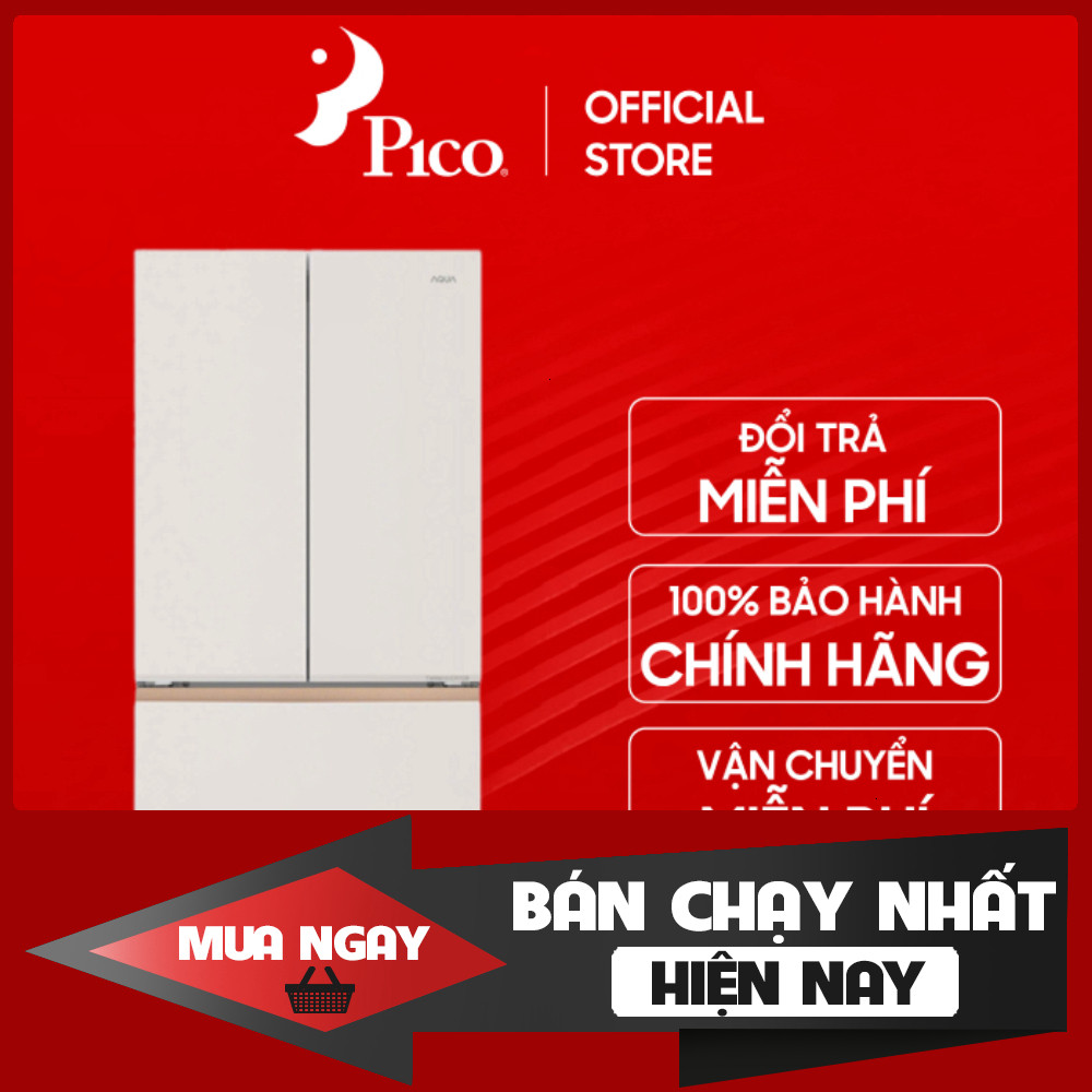 Bếp Lạnh Aqua AQR-MA590XA 519 lít French Door Màu Trắng Tiết Kiệm Điện Cho Gia Đình