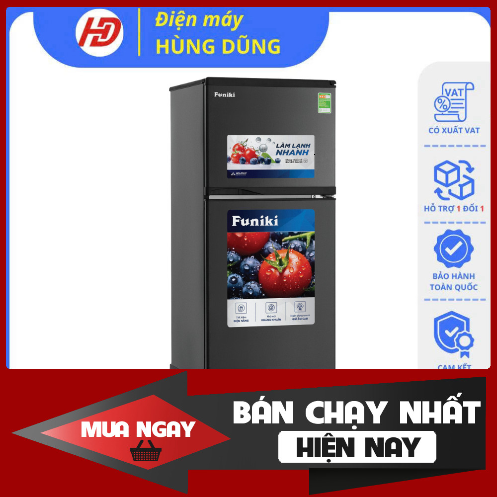Tủ Lạnh Mini 2 Cánh 125L Funiki FR-125CI.1 Không Đóng Tuyết Tiết Kiệm Điện.