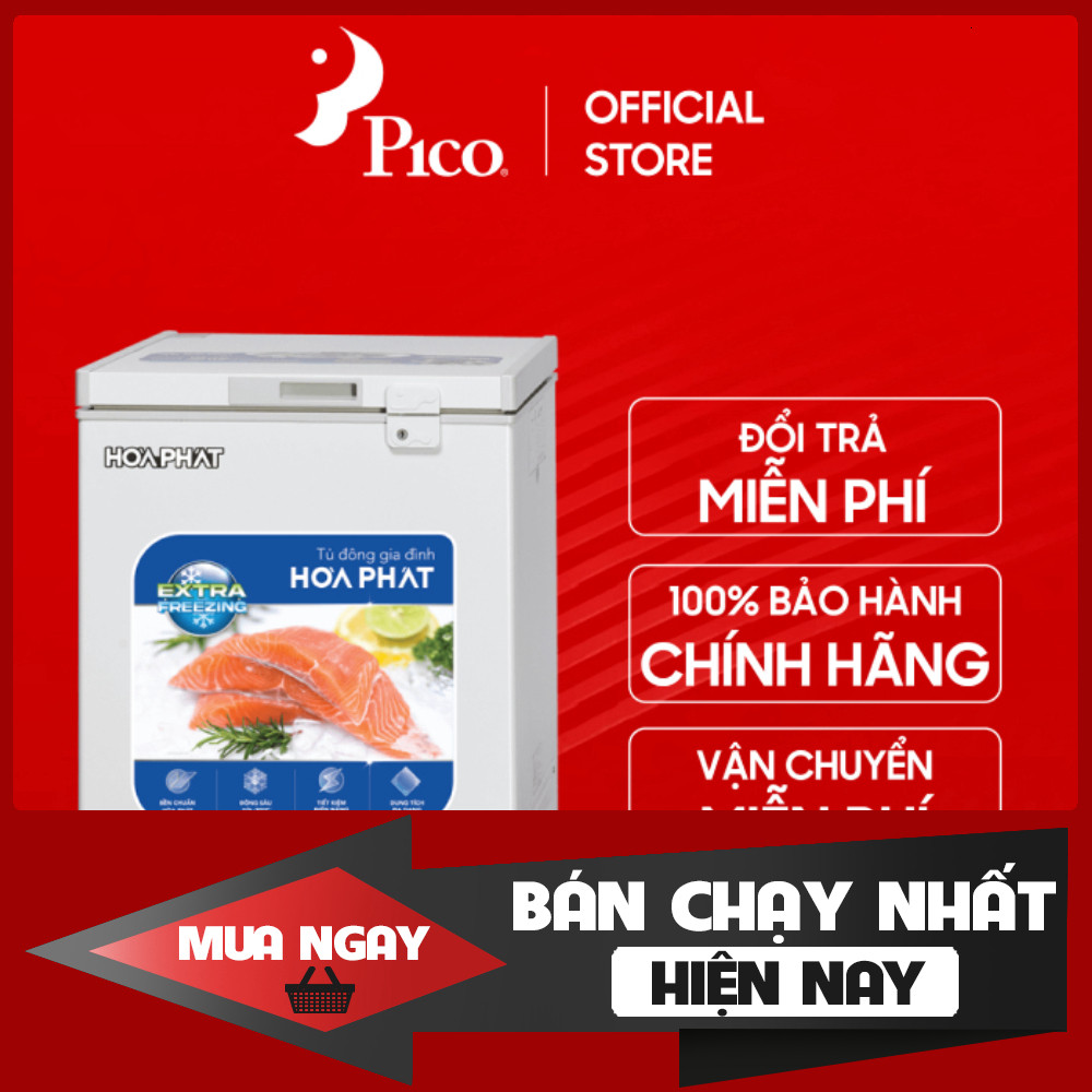 Tủ Đông 107 Lít Hòa Phát HPF AD6107 Dàn Lạnh Đồng Bảo Hành 24 Tháng Tủ đông 107 Lít Hòa Phát giữ thự