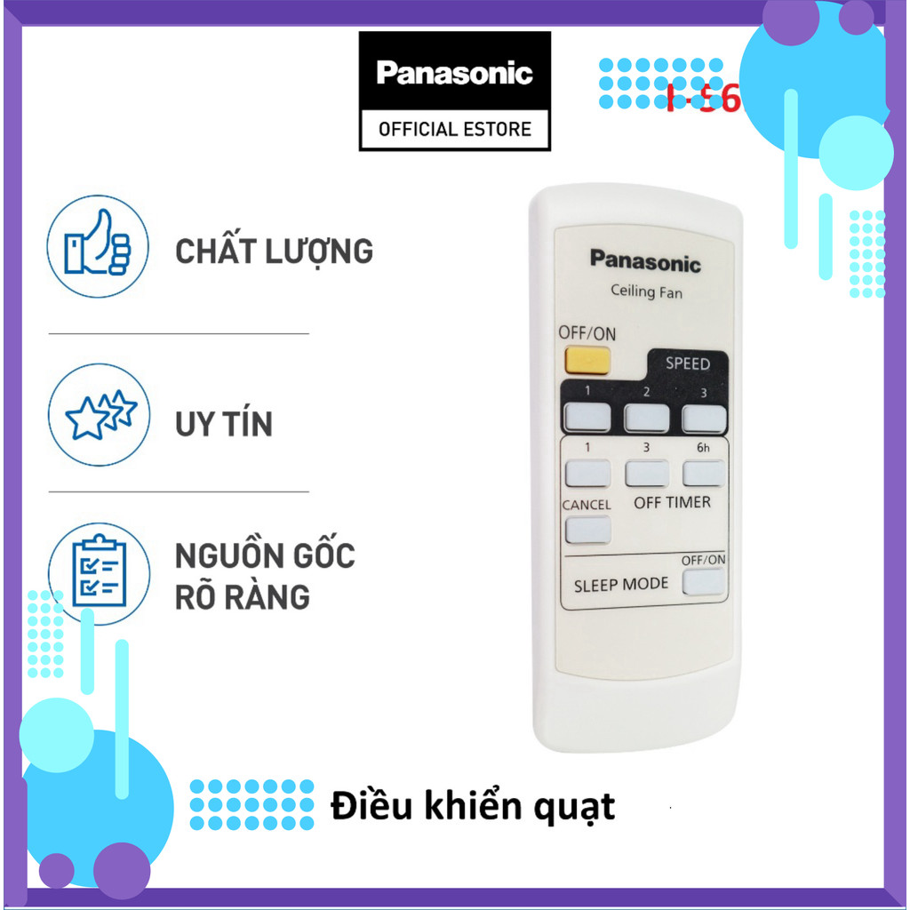 Chính hãng [SP Tách đơn] Điều khiển Quạt Panasonic Model F-56MPG, mã 56MPG1601ZM )