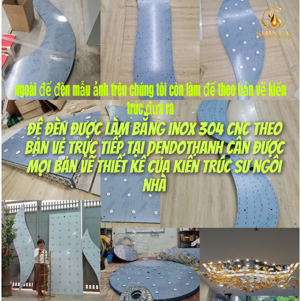 Đèn thả thông tầng, cầu thang pha lê - HT33 - thiết kế LED dây pha lê, ánh sáng vàng trắng trung tín