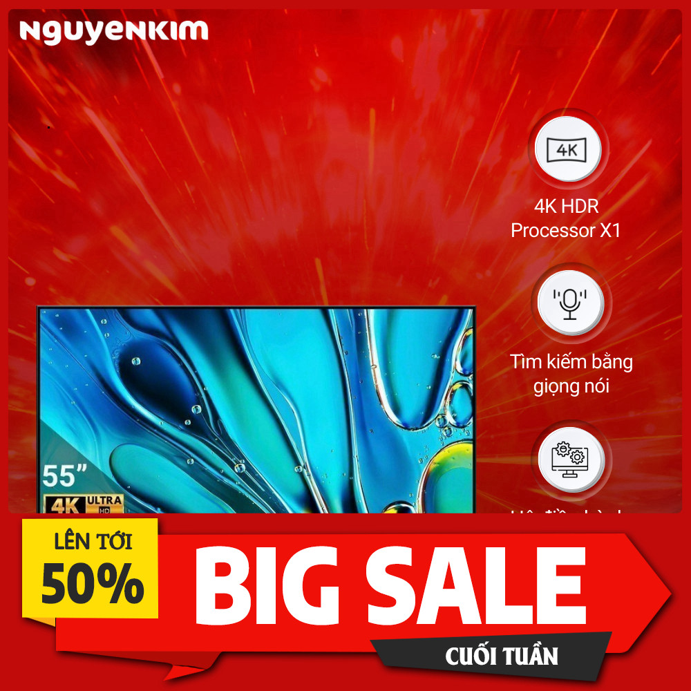 IB đặt đơn  Tivi LED Sony 4K 55 inch K-55S30 Giải trí sống động với Tivi Sony BRAVIA 3 4K, màn hình 