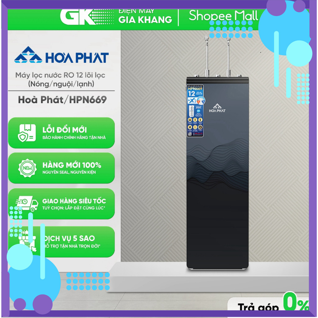 Chính hãng HPN633 / HPN666 / HPN669 - Máy Lọc Nước RO Nóng Nguội Lạnh Hòa Phát [Freeship HCM] )