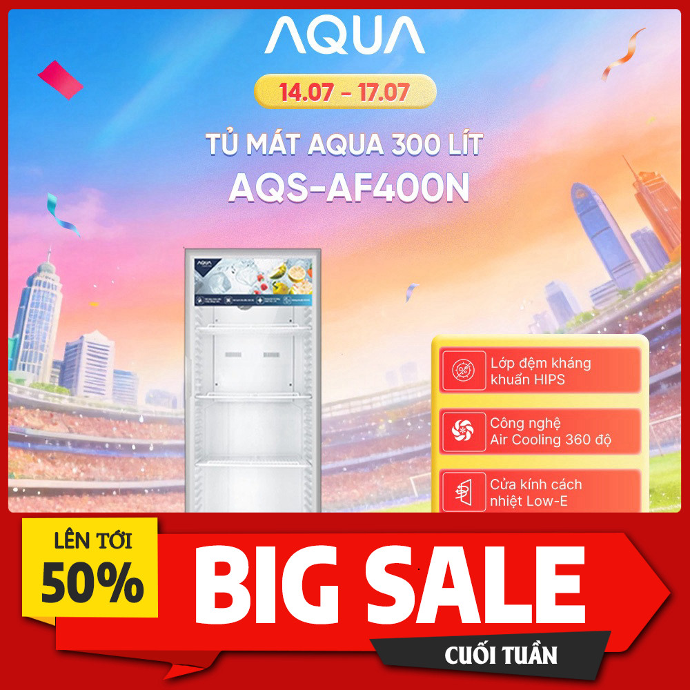 IIB đặt hàng Tủ Mát 280Lít AQS-AF400N Nướng Khô Lạnh Tiết Kiệm Điện Miễn phí lắp đặt.