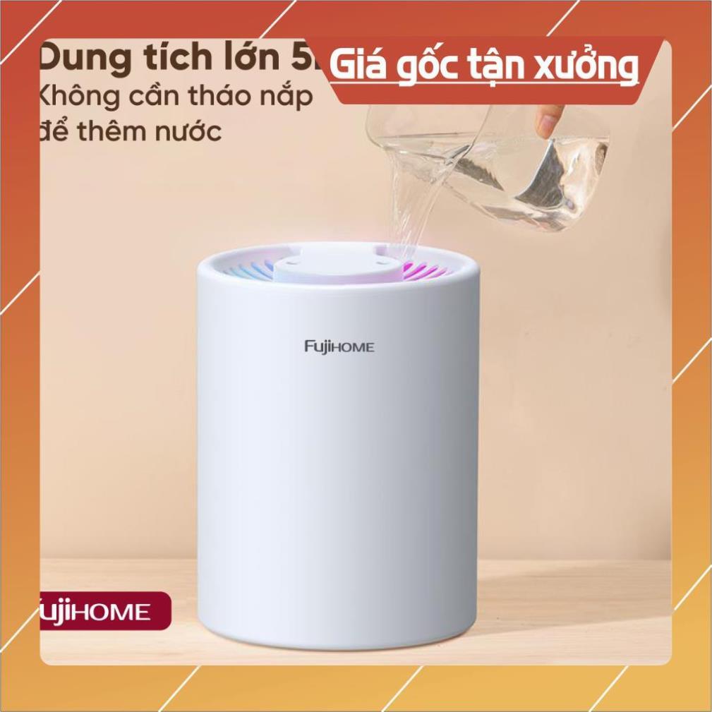 Máy phun sương tạo ẩm xông tinh dầu 5 Lít  FUJIHOME HM05A, máy khuếch tán tinh dầu mini gia đình phò