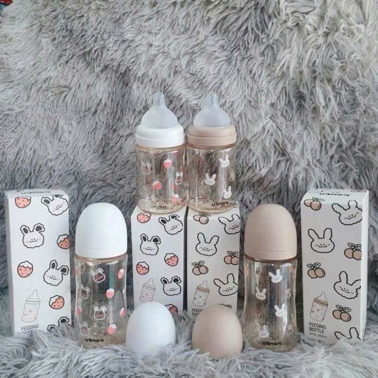 Bình Sữa Ubmom Hàn Quốc Họa Tiết PPSU (120ml/200ml/280ml) - Chọn Núm Phù Hợp