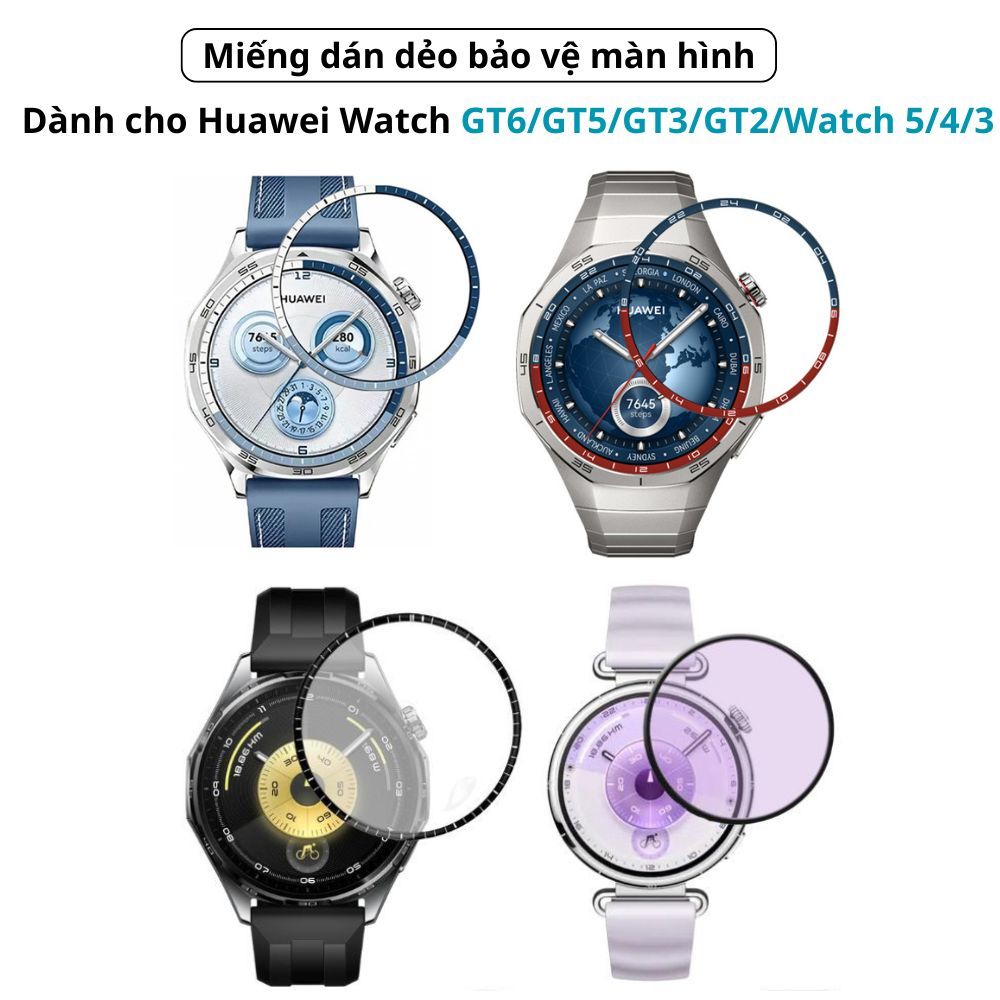 Miếng dán dẻo 3D dành cho Huawei Watch GT6 Pro,GT5 Pro,GT6,GT5,GT4