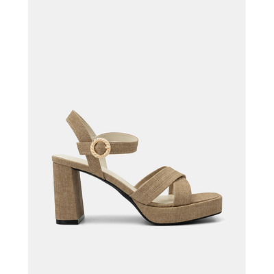 Giày Sandal Nữ 9cm Thời Trang JUNO Đế Đúp Quai Chéo SD09148