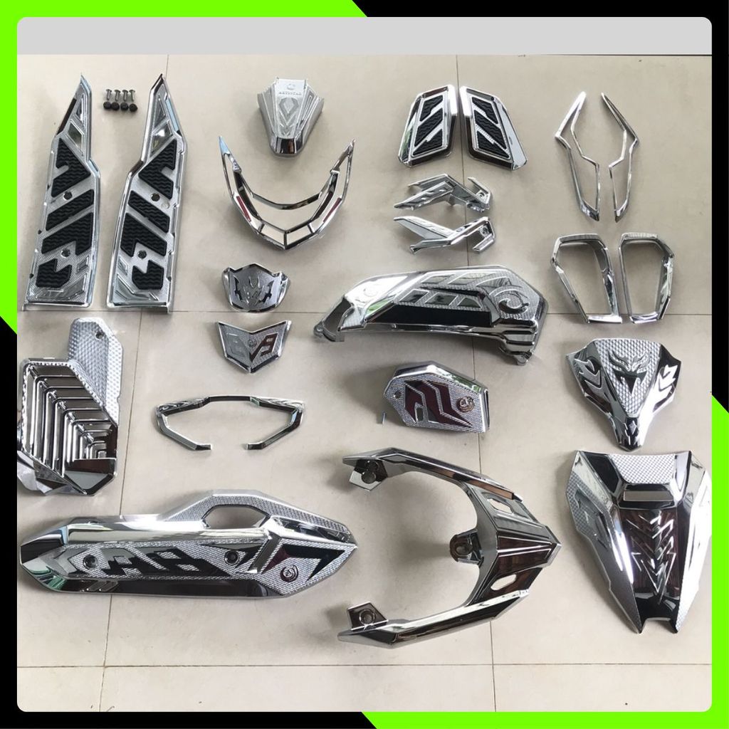 Phụ Kiện AB Đời 2023-2025 MẠ Crom bóng inox 125/160, ốp pô ab125, [HÀNG CHUẨN]