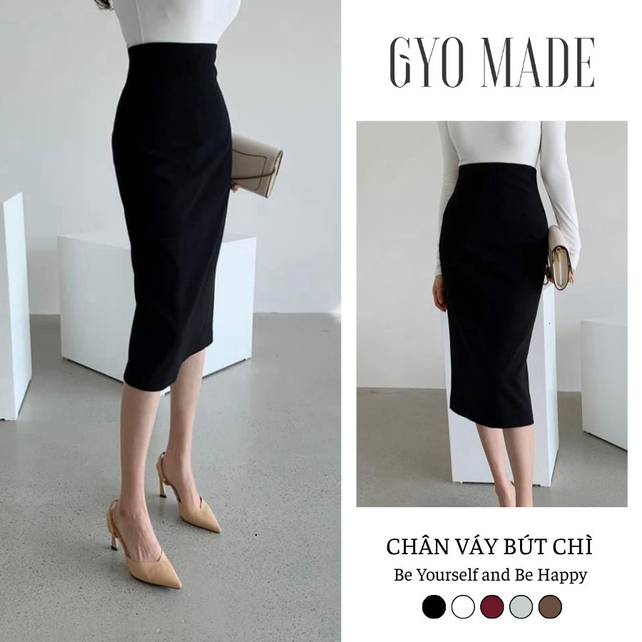 ( ODER SĂN SALE FREE )  [ GYO MADE SALE XÓT KHO ] Chân váy bút chì GYOMADE® dáng dài công sở phong c