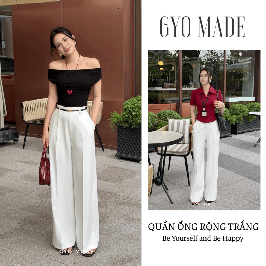 ( ODER SĂN SALE FREE )  [ GYO MADE SALE XÓT KHO ] [NEW] Quần ống SUÔNG ĐEN  TÂY ÂU GYOMADE® chất Twi