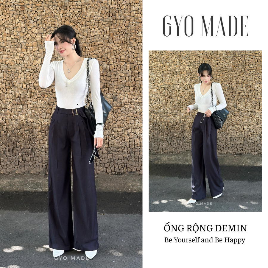 ( ODER SĂN SALE FREE )  [ GYO MADE SALE XÓT KHO ] Quần ống SUÔNG TÂY ÂU GYOMADE® Denim cao cấp đứng 