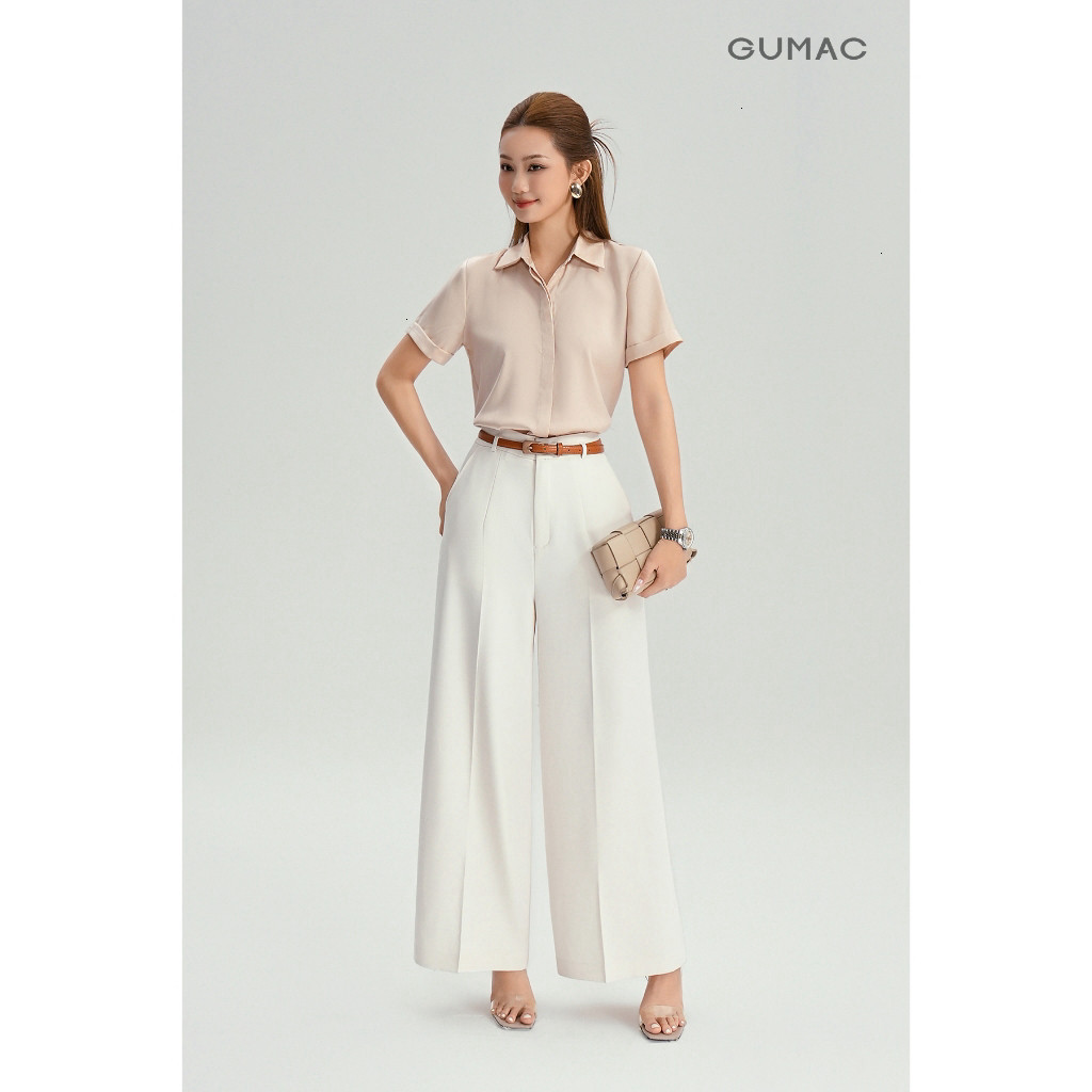 ( ODER SĂN SALE FREE )  [ GUMAC XÓT SIZE ] Quần Tây Nữ GUMAC Form Ống Suông Bản Lưng KO KO Túi Dọc T