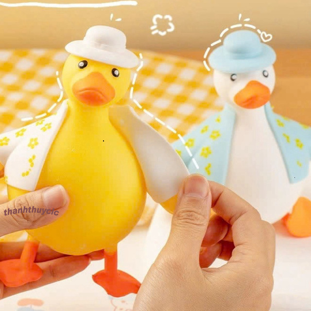 Đồ Chơi Squishy Nắn Bóp Đèn Hoạt Hình Lớn Hình Chú Vịt Hạt Giác Mỏng Cho Bé Giúp Khơi Gợi Tâm Trí (I