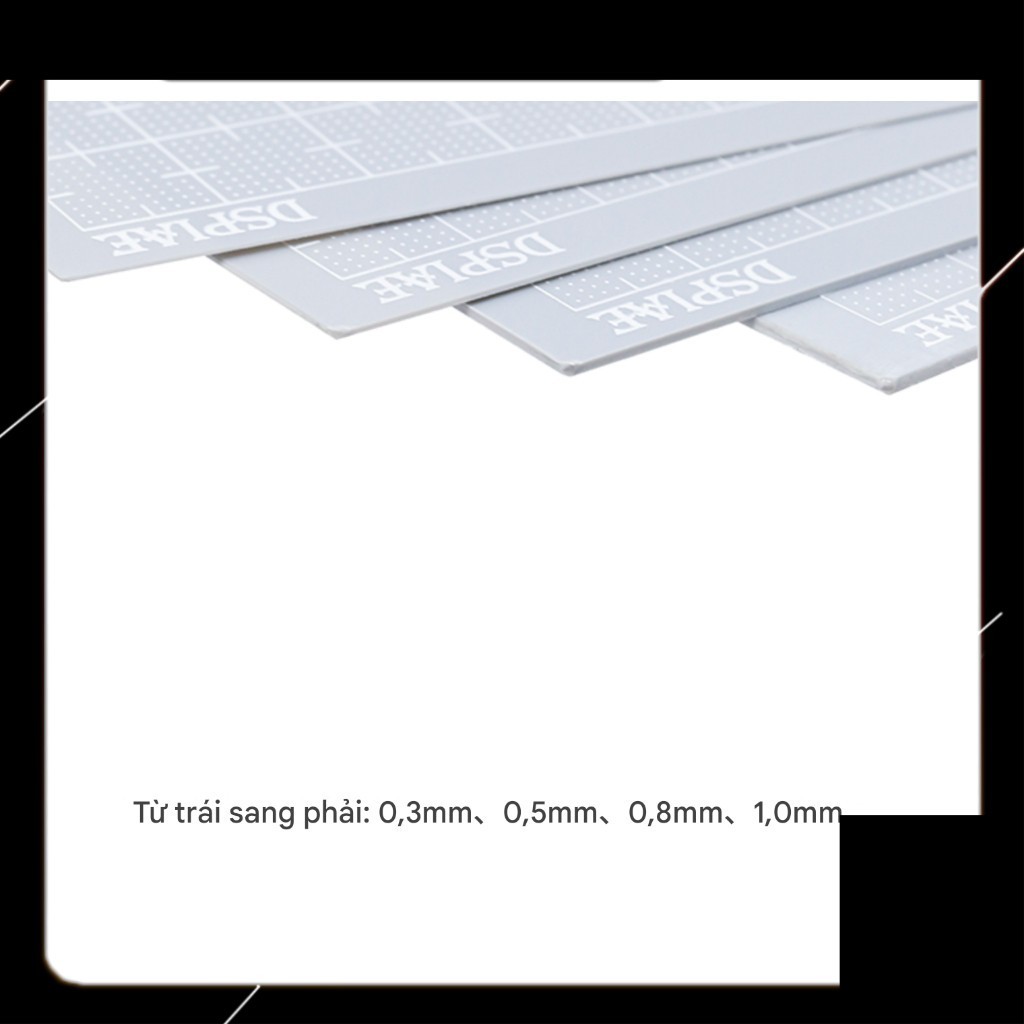 DSPIAE PC-03GY / PC-05GY / PC-08GY / PC-10GY – Tấm Nhựa PS Scratch Build Làm Mô Hình, Dễ Cắt Gọt Chế