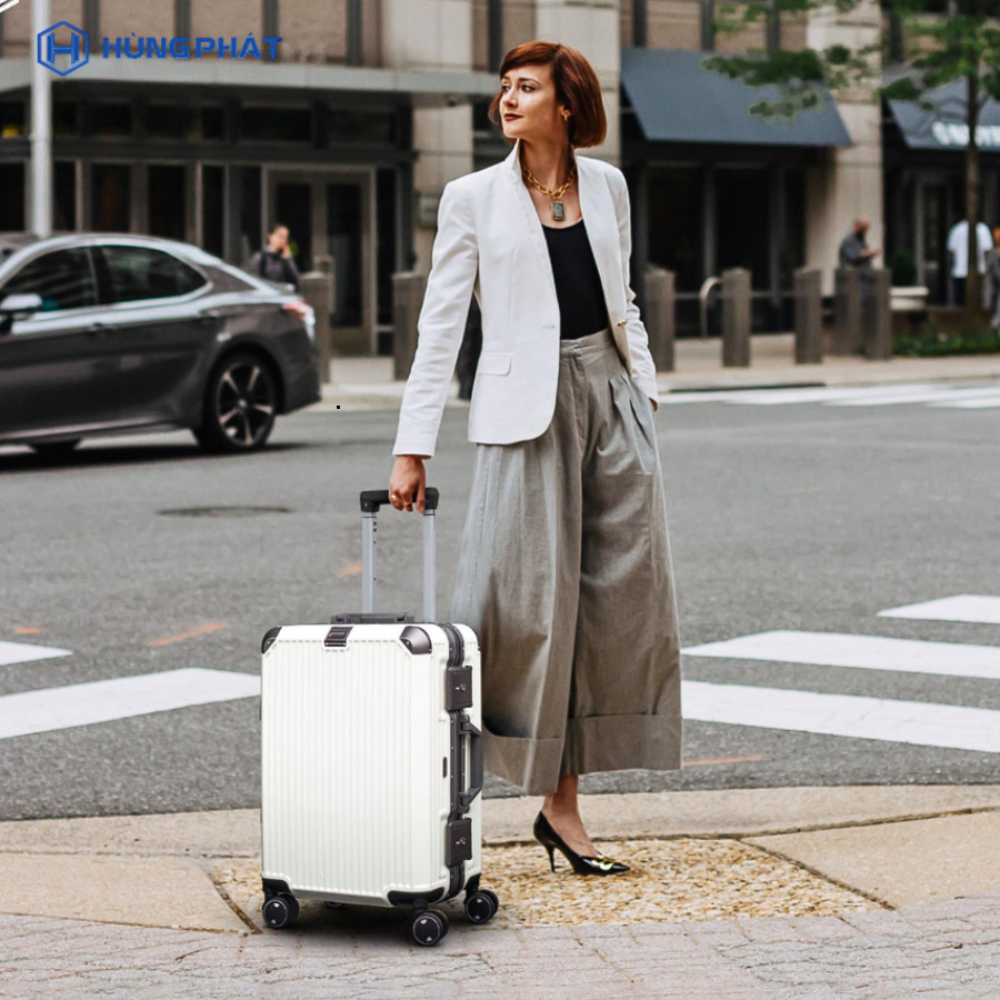 Hùng Phát siêu nhẹ [HÙNG PHÁT] Vali Khung Nhôm Khóa Sập Cao Cấp Travelking 8003 Hùng Phát  Chịu Lực 