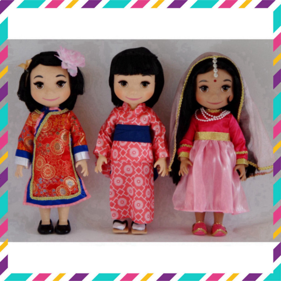 {xã kho} Búp Bê Dis ney Animators Collection - ''It's a Small World'' Japan Singing Doll 16 inch (Th