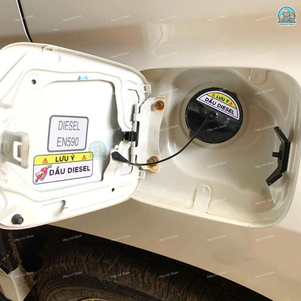 Tem Dán Nắp Xăng E5 E10 A95/Dầu Diesel – Decal Dán Ô Tô – Sticker Dán Xe Chống Nước – Mày Mò Store