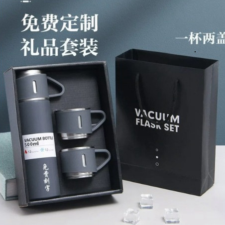 (Xả Kho) Bình giữ nhiệt 500ml tặng kèm 2  Cốc Bình kèm ly giữ nhiệt  ( Khanh Ly Hot 1985)