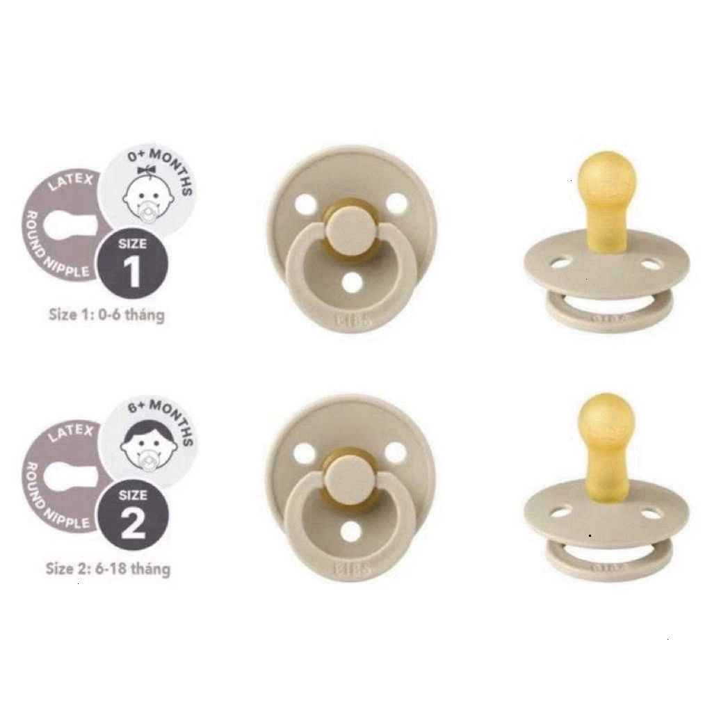 BIB Ti Giả Cao Su Mềm Cho Bé 6-18 & 0-6 Tháng An Toàn Thoáng