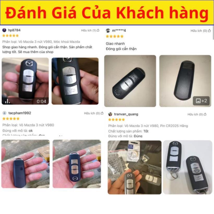 Vỏ Chìa Khóa Smartkey Mazda CX5 CX8 CX9 Mazda 3 Mazda 6 Mazda 2 Mẫu V980 V981 2025