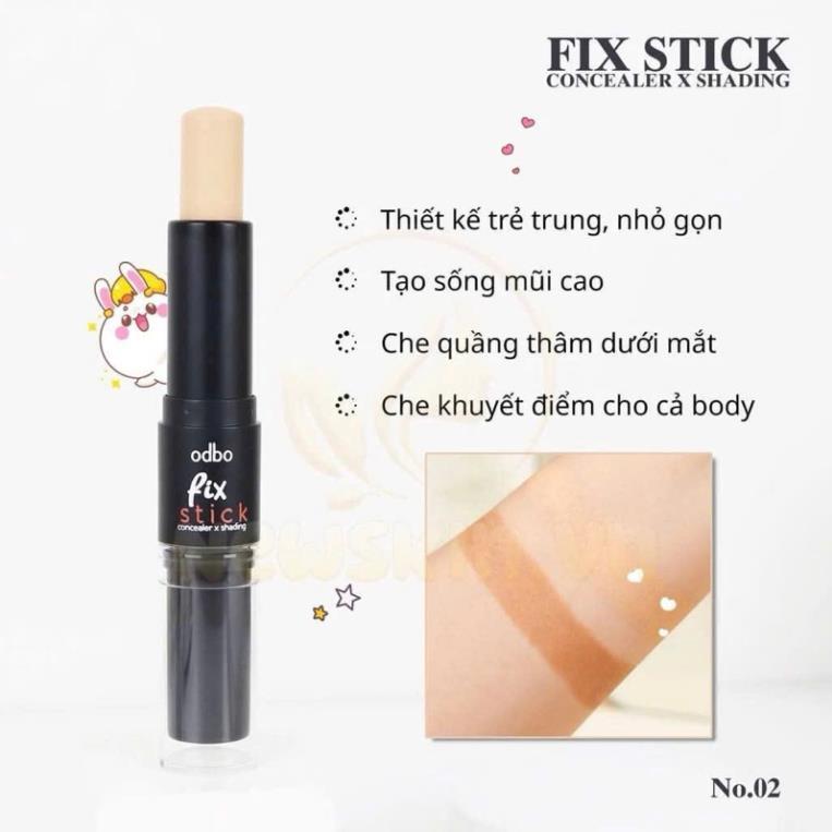 Thỏi tạo khối và che khuyết điểm 2 đầu Odbo Fix Stick OD450 Thái Lan🥰