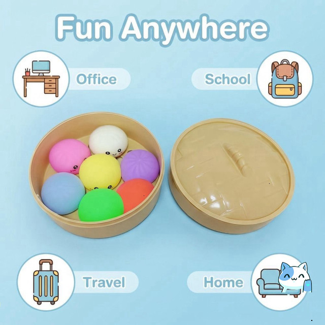 Bánh Bao Squishy Ăn Mềm Mại Cho Bé Bật Phí Não ##