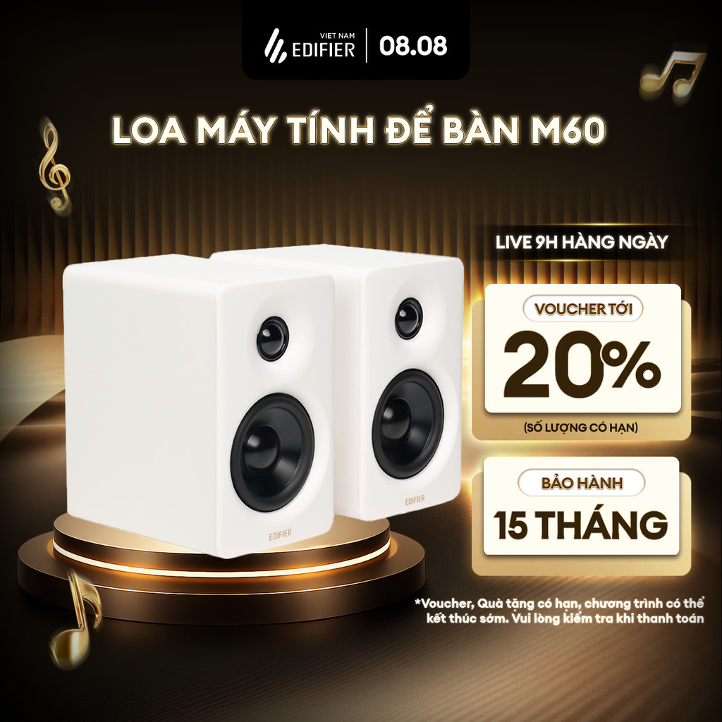 Loa Máy Tính Để Bàn EDIFIER M60 | Công suất 66W | Thiết Kế Nhỏ Gọn | Chạm Điều Khiển | Bảo Hành 15 Tháng