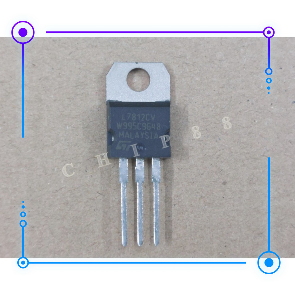 Sản Phẩm L7812CV IC ổn áp L7812CV 7812 nhập Malaysia mới chính Hãng ST 100%.