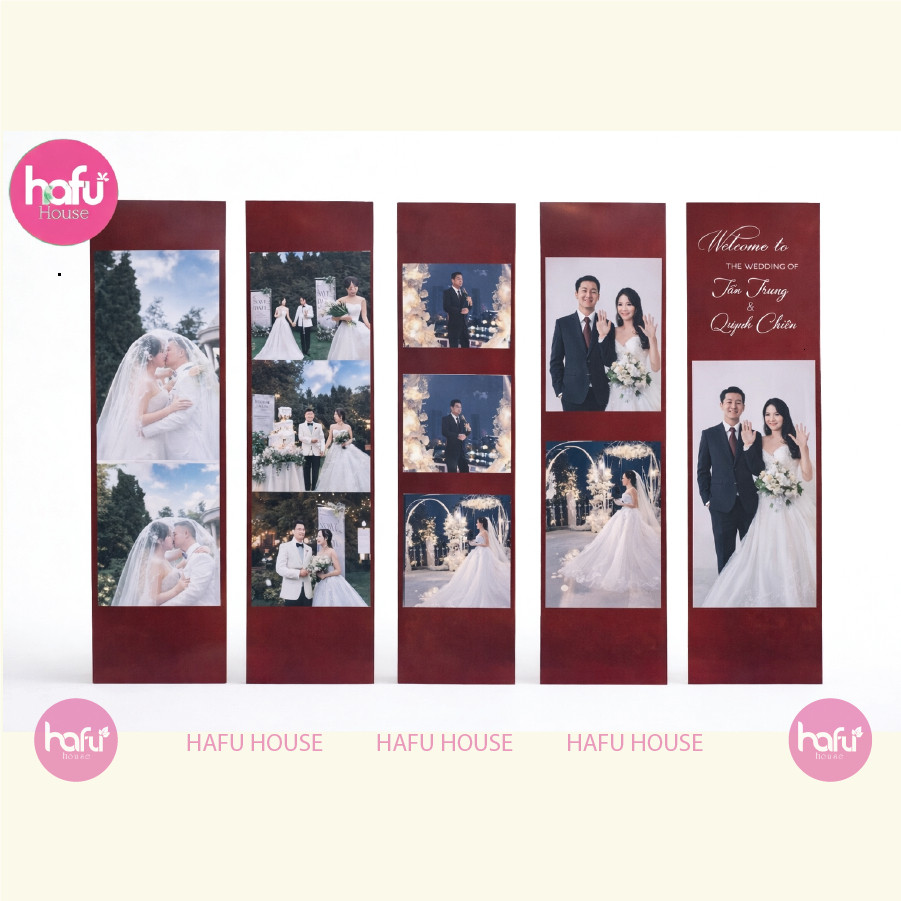 Backdrop bạt Hiflex treo - Backdrop ảnh cưới Formex 5mm dạng khung đứng – Set bảng check-in tiệc cướ