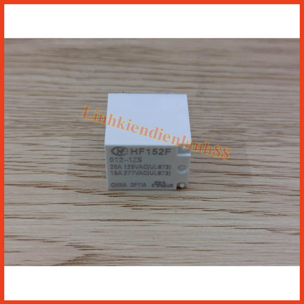 Sản phẩm Relay HF152F/012-1ZST 12V 16A/250V 5 Chân Mới Chính Hãng (có thể thay cho HF152-12V 4 chân)