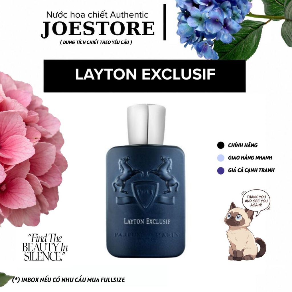 Nước Hoa Unisex PDM Layton Exclusif – Hương Gỗ Sang Trọng, Quyến Rũ, Đẳng Cấp – Chiết 2ml 5ml 10ml