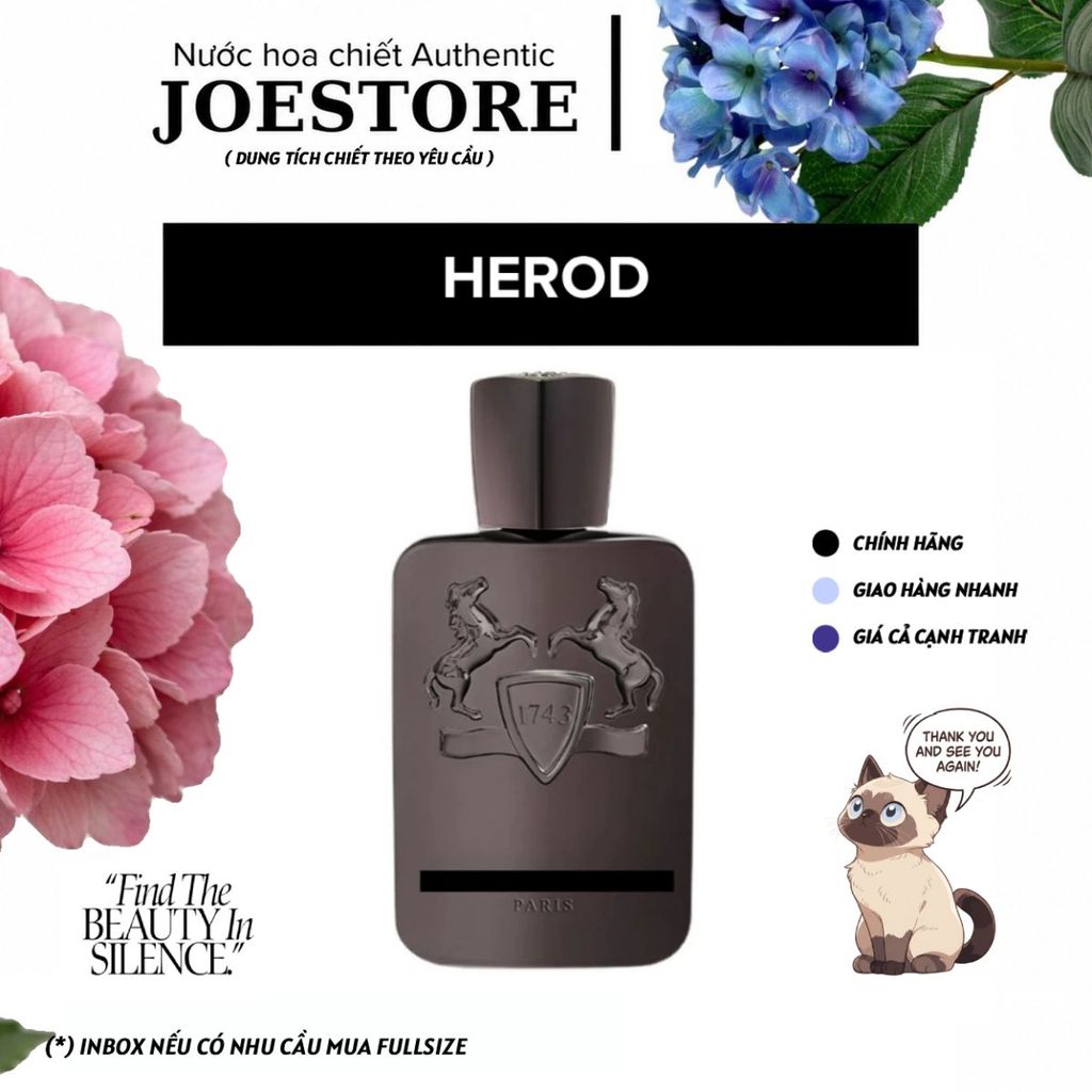 ✦𝐉𝐎 𝐏𝐄𝐑𝐅𝐔𝐌𝐄✦ Nước Hoa Nam PDM Herod EDP – Hương Gỗ Cay Nồng Quyến Rũ – Chiết 2ml 5ml 10ml