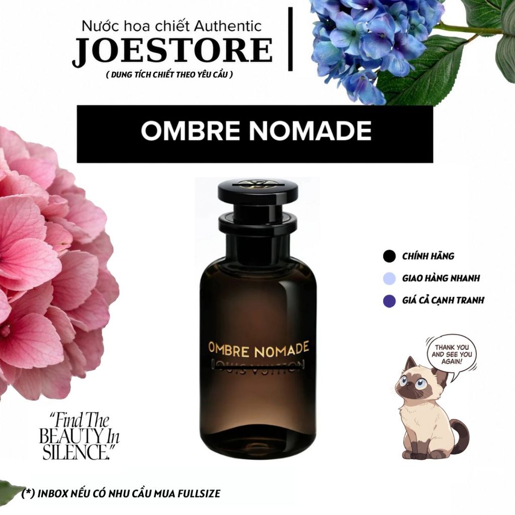 Nước Hoa Unisex Ombre Nomade EDP - Hương Trầm Gỗ Da Quyến Rũ, Sang Trọng - Chiết 2ml 5ml 10ml