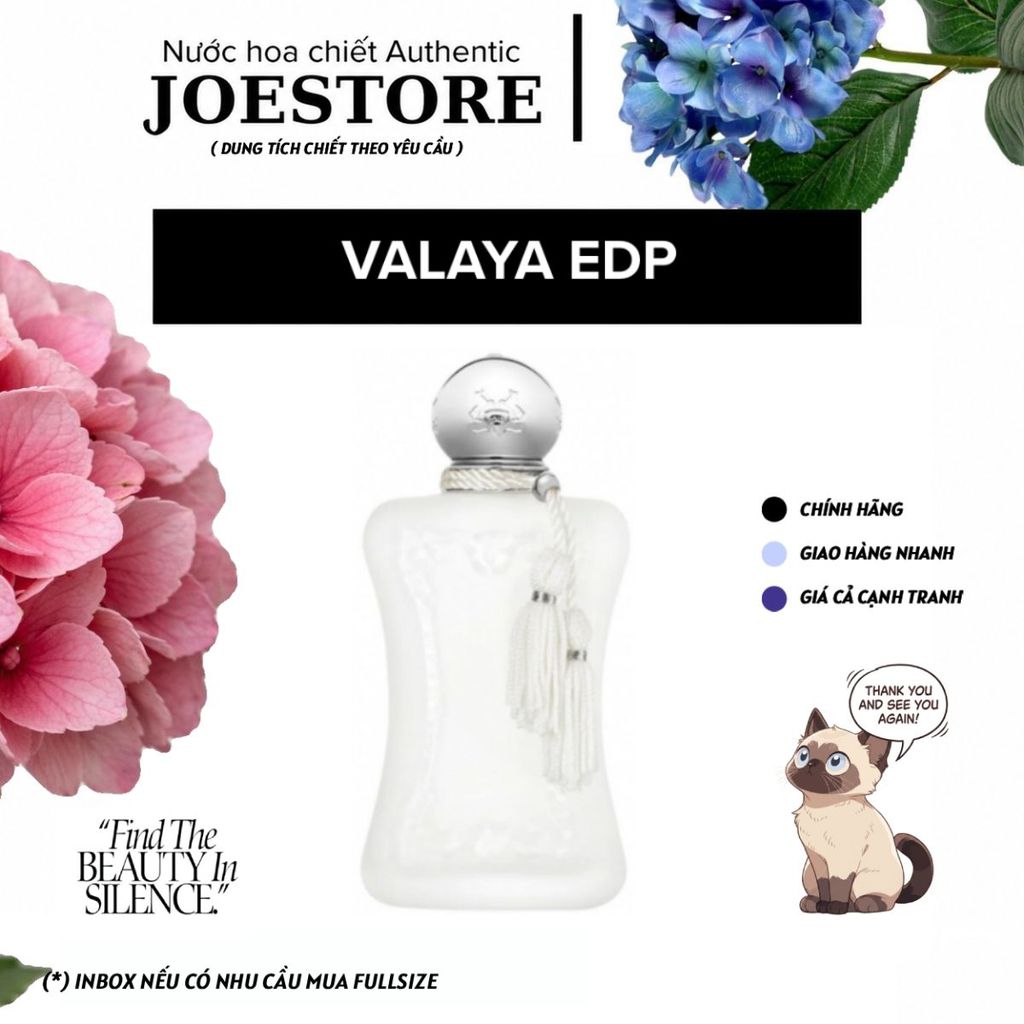 ✦𝐉𝐎 𝐏𝐄𝐑𝐅𝐔𝐌𝐄✦ Nước Hoa Nữ Valaya EDP - Hương Hoa Trái Cây Ngọt Ngào, Thanh Lịch PDM - Chiết 2ml 5ml 1