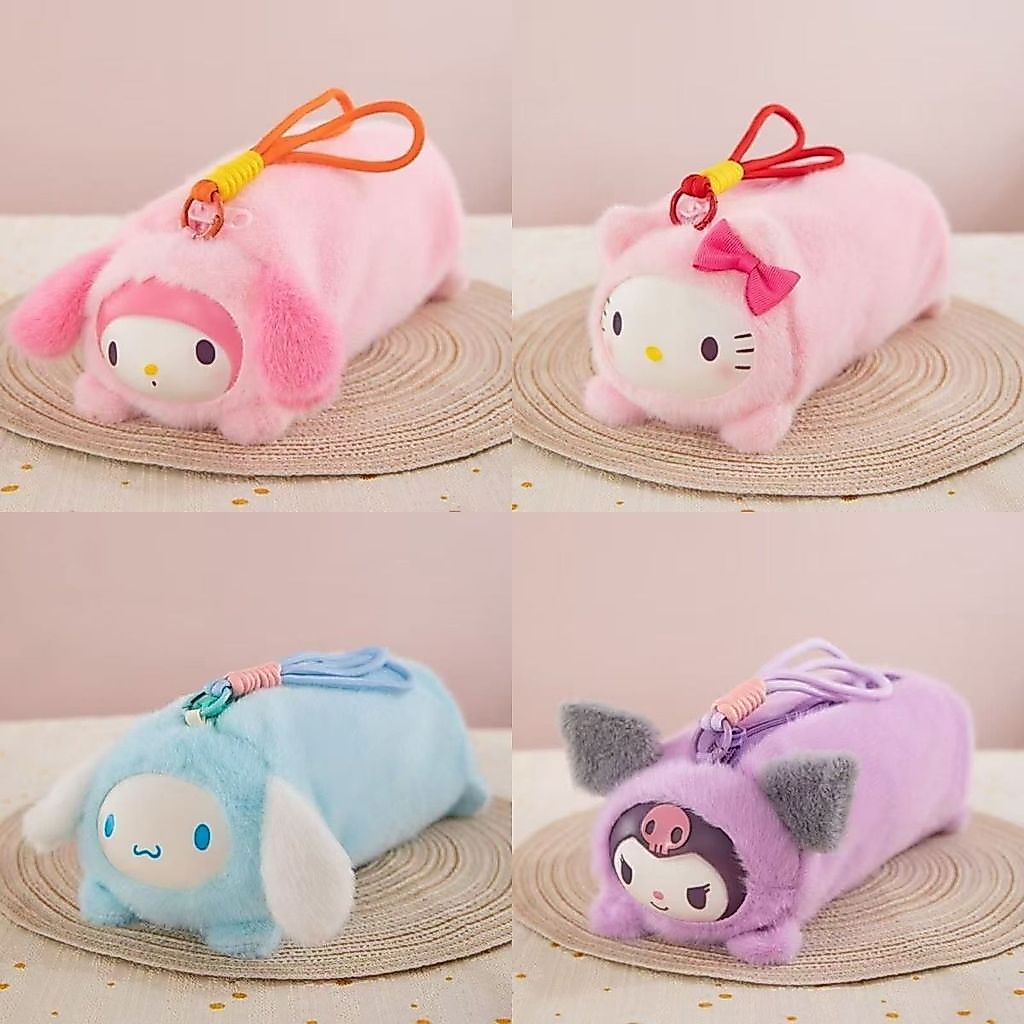 Túi bút lông Sanrio Kuromi Melody Cinnamoroll Hello Kitty dung tích lớn đựng đồ dùng học sinh