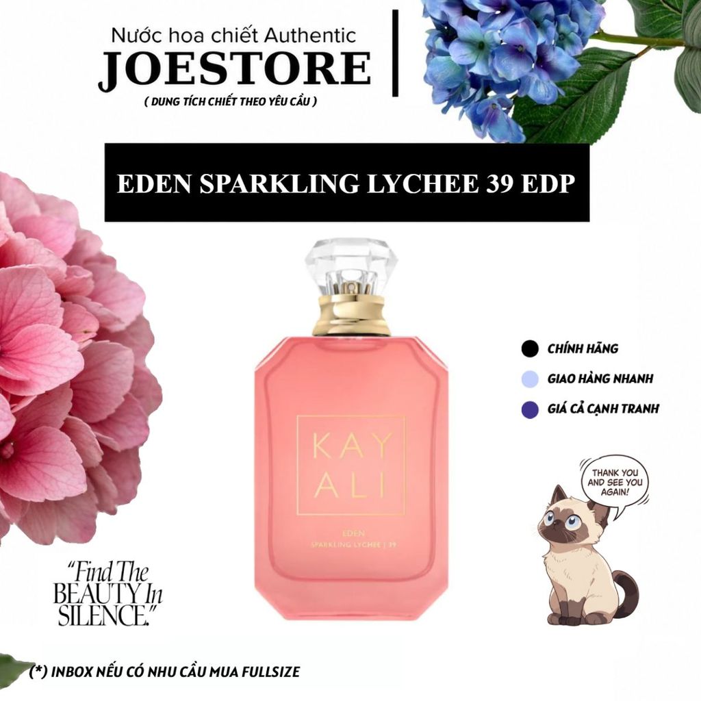 ✦𝐉𝐎 𝐏𝐄𝐑𝐅𝐔𝐌𝐄✦ Nước Hoa Kayali Eden Sparkling Lychee 39 EDP – Chiết 2ml 5ml 10ml