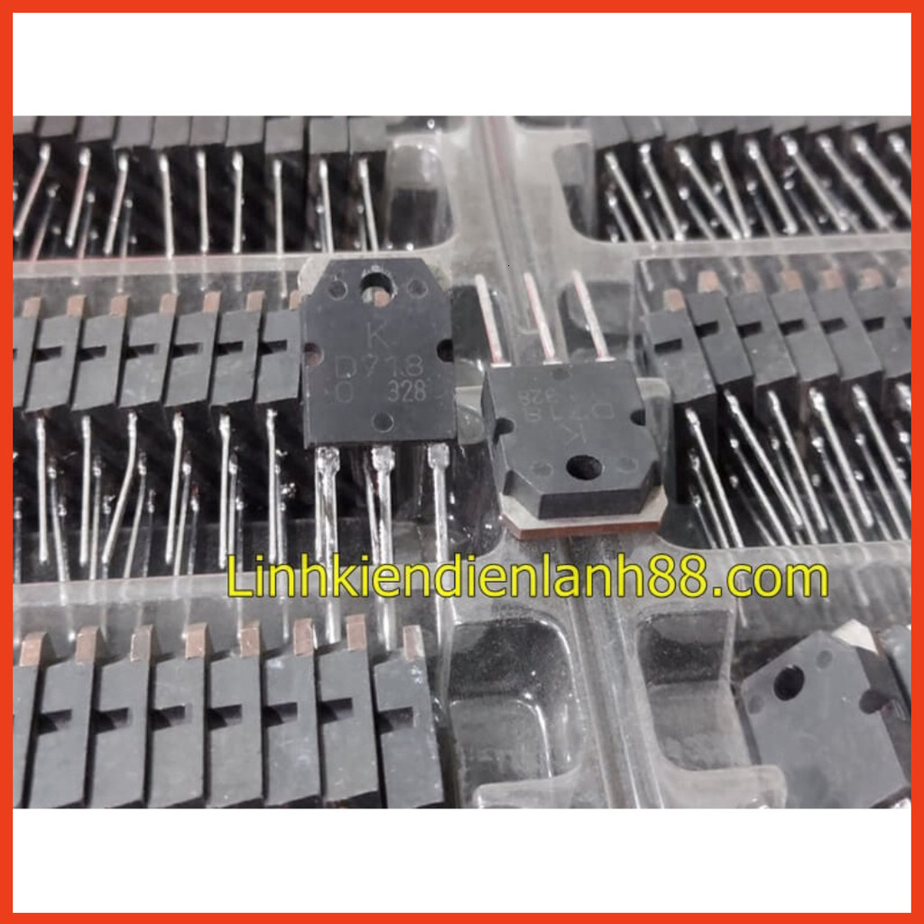 Sản phẩm (10 con) Transistor KD718 D718 Lưng Đồng, Chân Dài Đẹp Bóc Máy, Chất Lượng.