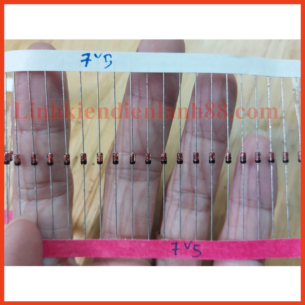 Sản phẩm (100 con) Diode Zener 7v5 1/2w mới chính hãng st