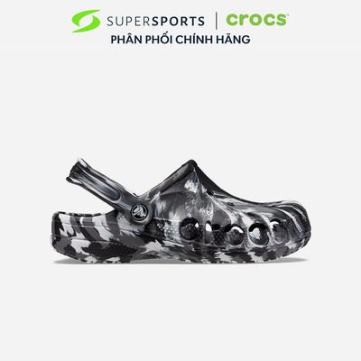 Giày Clog Unisex Crocs Baya Marbled - Đen - 206935-066 ADS03 LS100