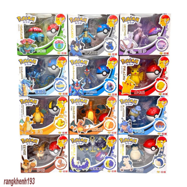 Mô hình nhân vật Pokémon Pikachu Biến Hình Tập hợp các mô hình nhân vật độc đáo của Pokémon và biến 