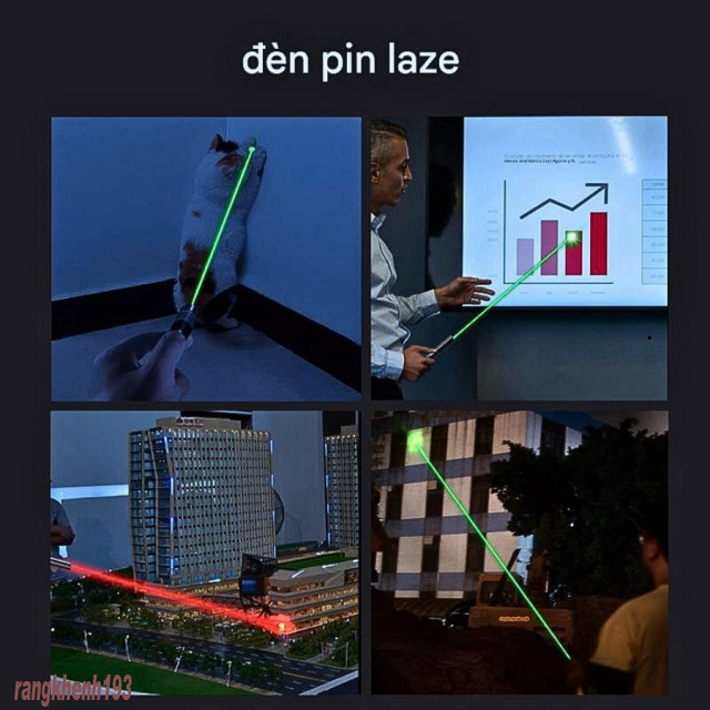 Đèn Sauer Laser 313 LS Laser Pointer 2 Tia Xanh + Đỏ Chiếu Xa Cho Văn Phòng