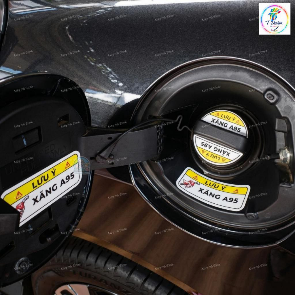 Tem Dán Nắp Xăng E5 E10 A95/Dầu Diesel - Decal Chống Nước Ô Tô Từ Mày Mò Store